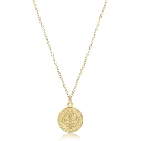 16" Necklace Gold - Blessing Gold Disc