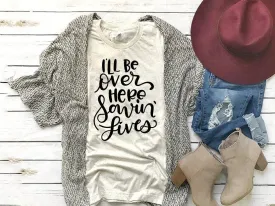 Adult Bella Canvas Tee | I'll Be Over Here Saving Lives Nurse Tee Shirt