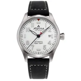 ALPINA STARTIMER AL-525S3S6 BLACK LEATHER MEN WATCH