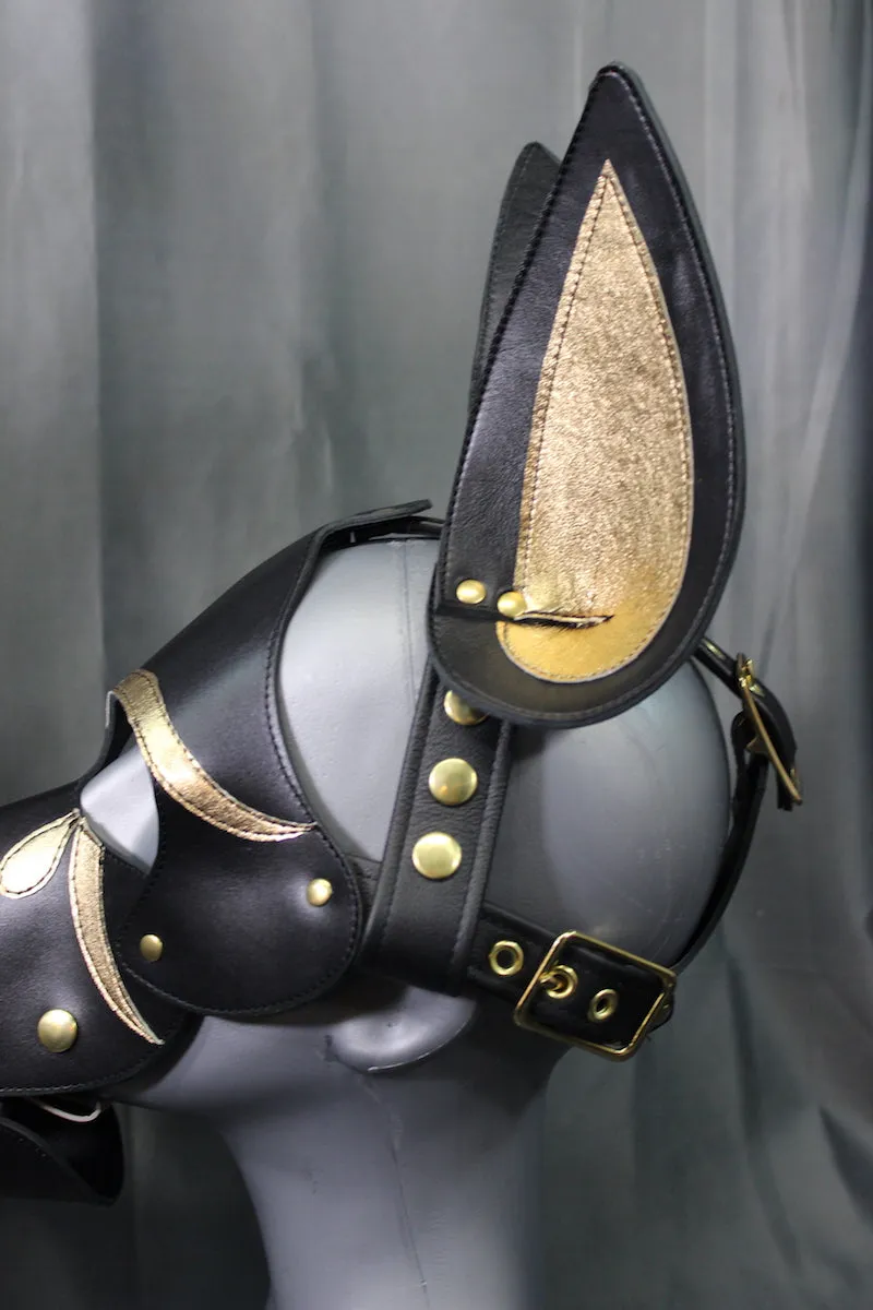 Adjustable Neoprene Anubis Pup Hood Mask for Cosplay and Pet Play