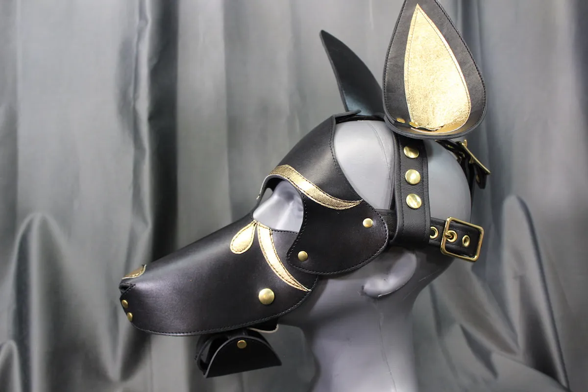 Adjustable Neoprene Anubis Pup Hood Mask for Cosplay and Pet Play