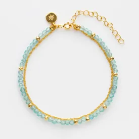 Apatite & Diamond Manifestation Bracelet