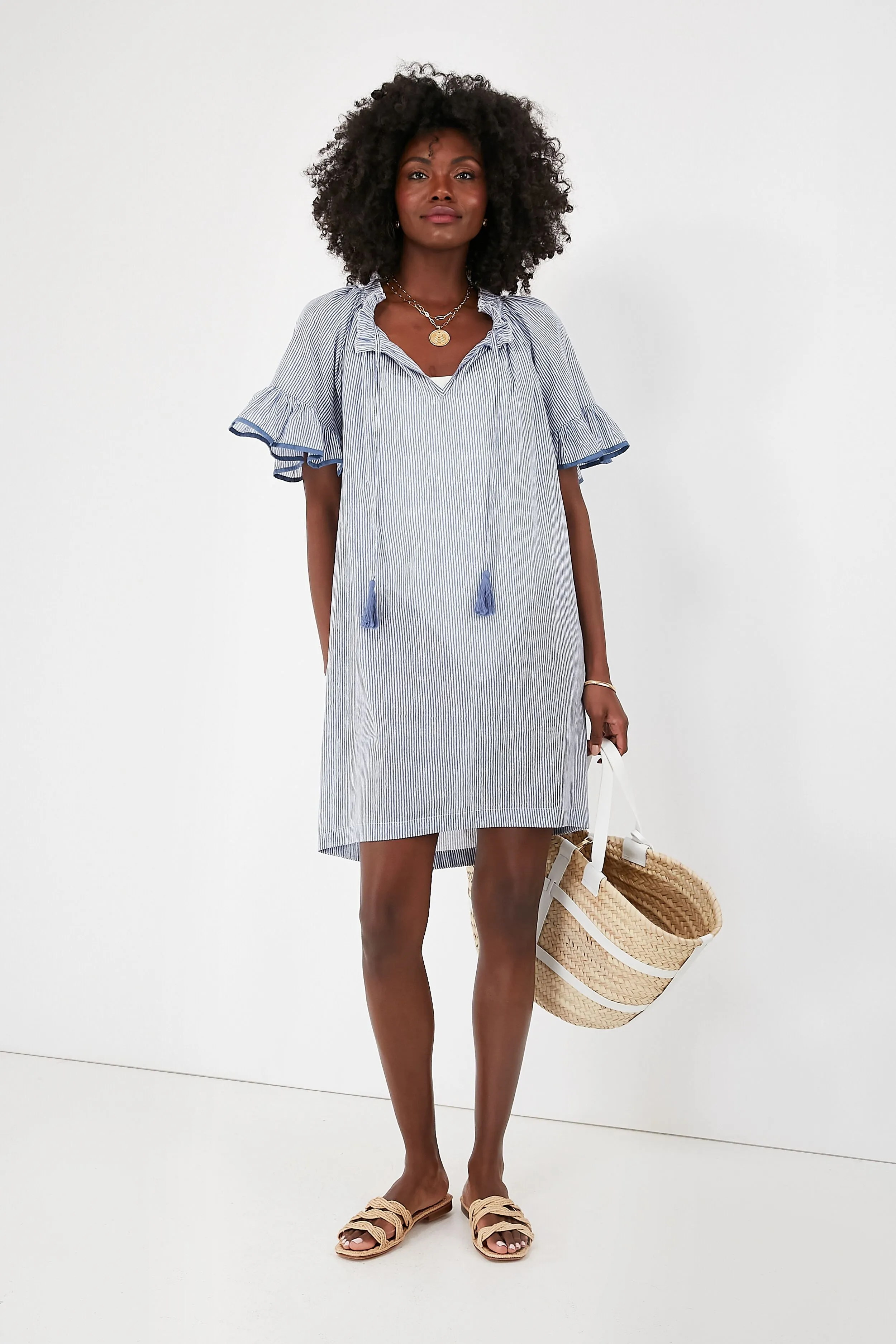 Azure Stripe Cassis Coverup