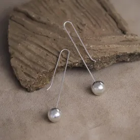 Ball Long Wire Earrings