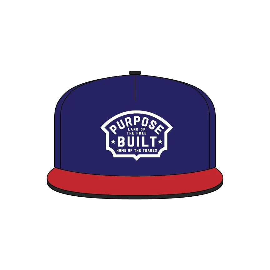 Cadillac Snapback Canvas, Navy & Red