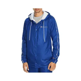 Champion Men's Satin Jacket with Hood Surf the Web V9656