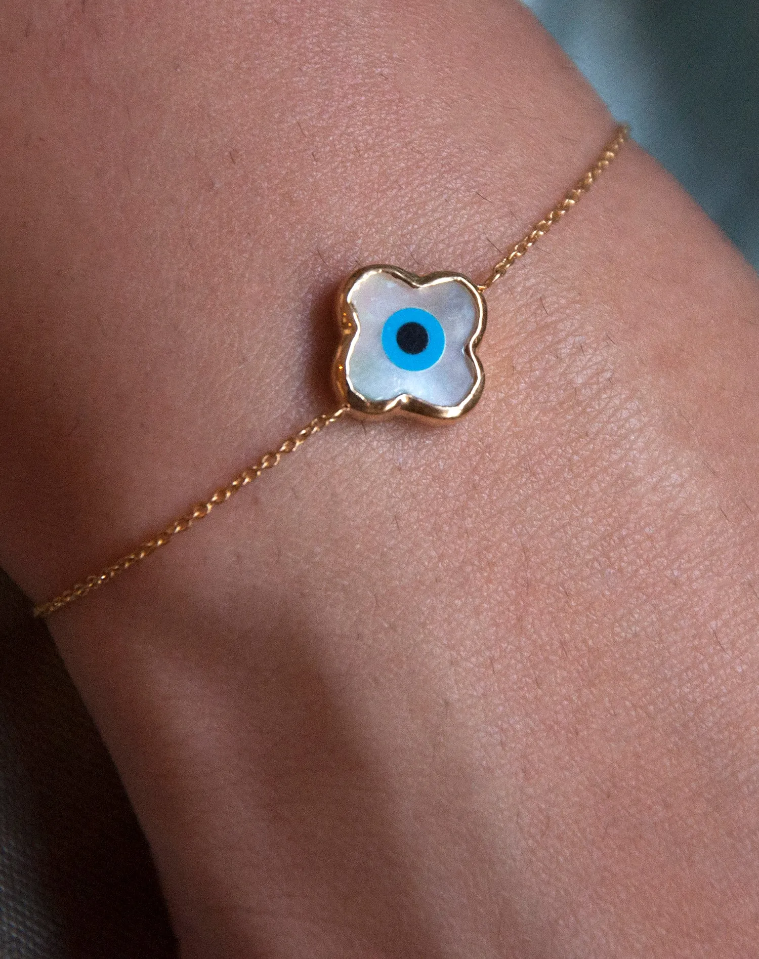 Clover Evil Eye Bracelet