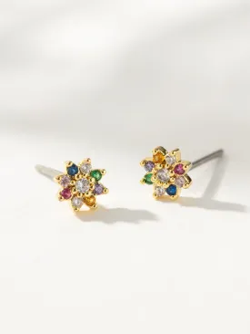 Colorful Flower Stud Earrings