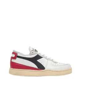 DIADORA HERITAGE MI BASKET ROW CUT BIANCO-ROSSO-NERO