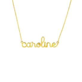 Gold Cursive Name Necklace