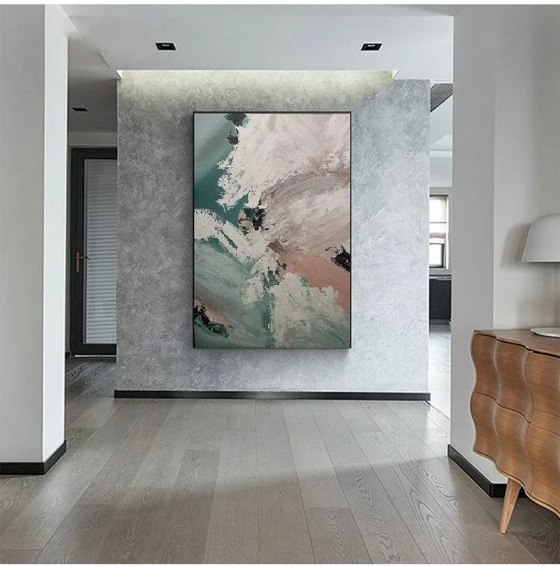 Gray Abstract Painting Modern Wall Abstract Art Sp060