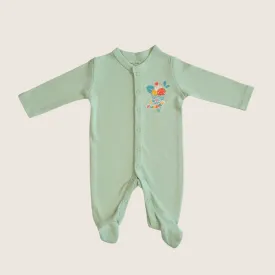 Ice cream Organic Baby Sleepsuit with Close Toe