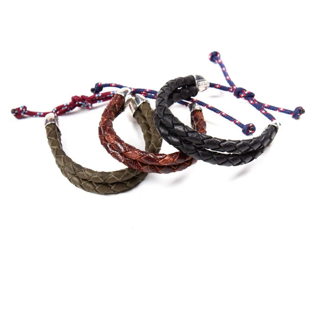 Leather Bracelet/Rope Tie Bracelet