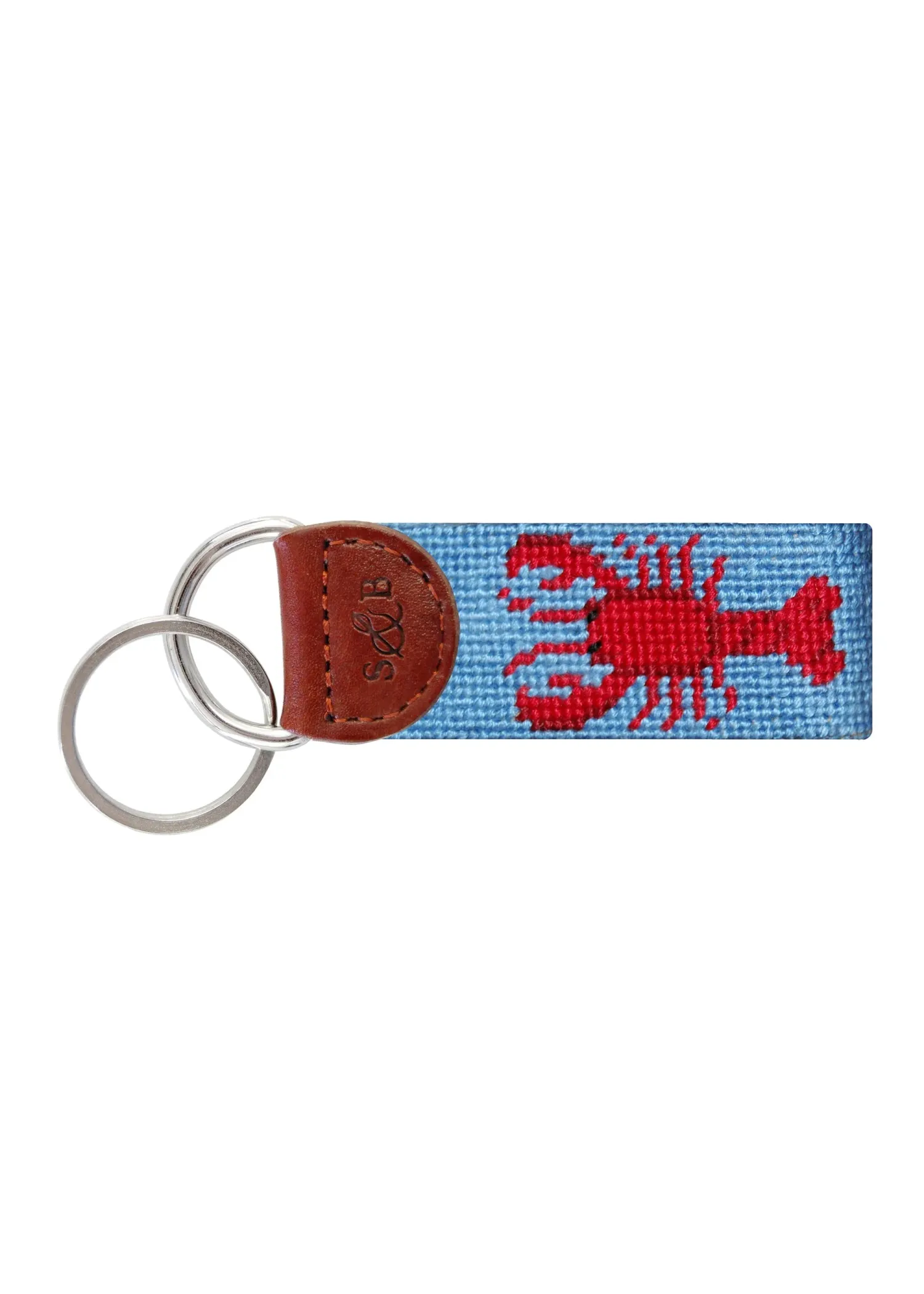 LOBSTER NEEDLEPOINT KEY FOB