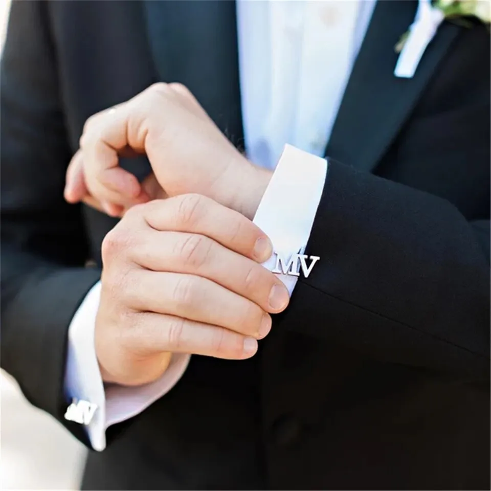 Monogrammed Cufflinks with Initials