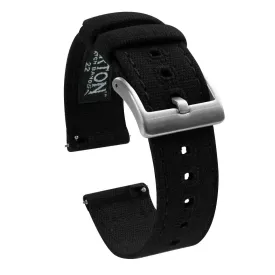 Moto 360 Gen2 Black Canvas Watch Band