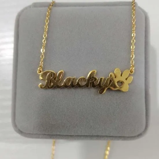 Pawsome Custom Name Necklace