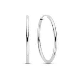 Saint Germain Cerise 14 karat white gold hoop earrings (20 mm)